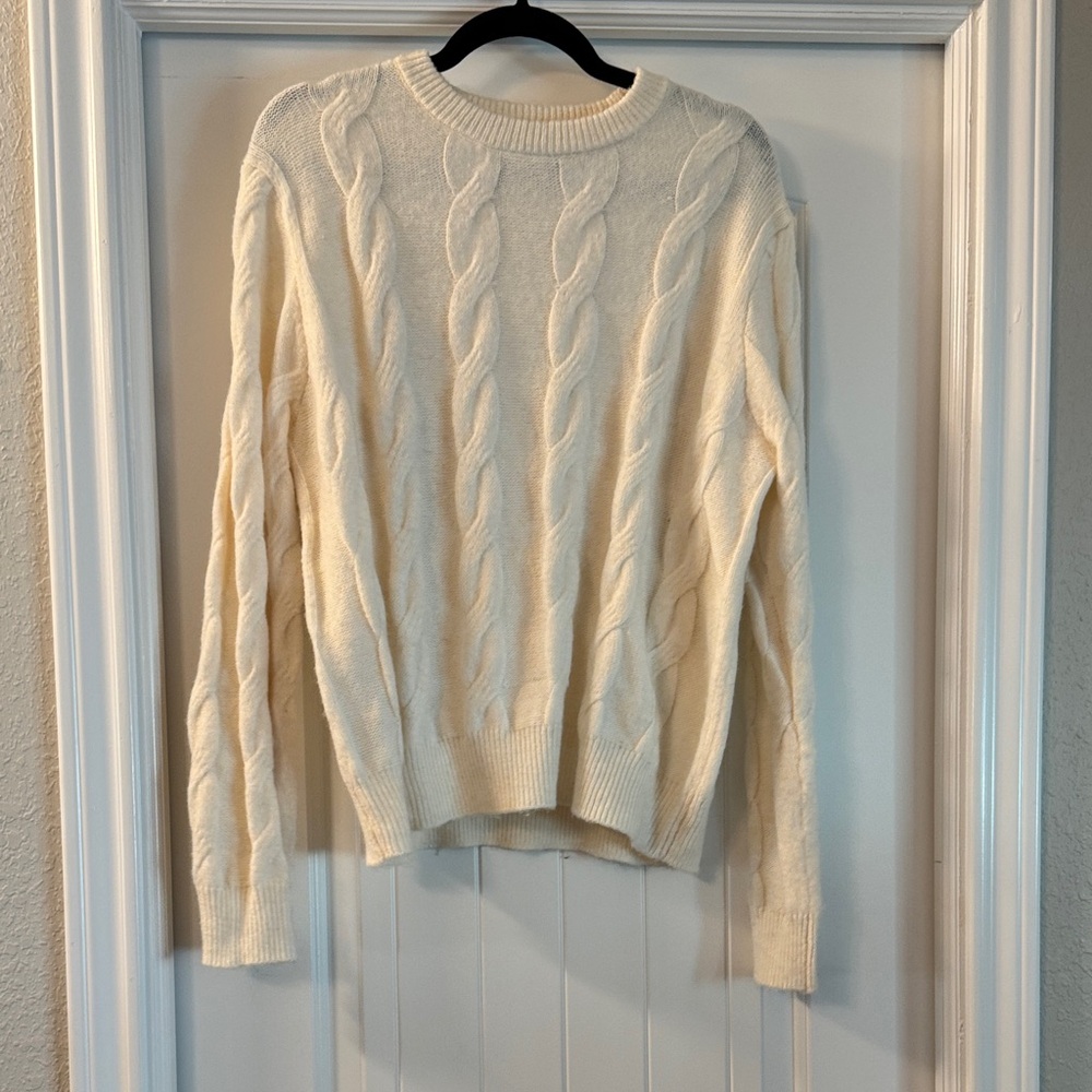 Mango Cable Knit Sweater - Cream